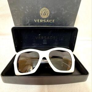 Versace Bold White Sunglasses